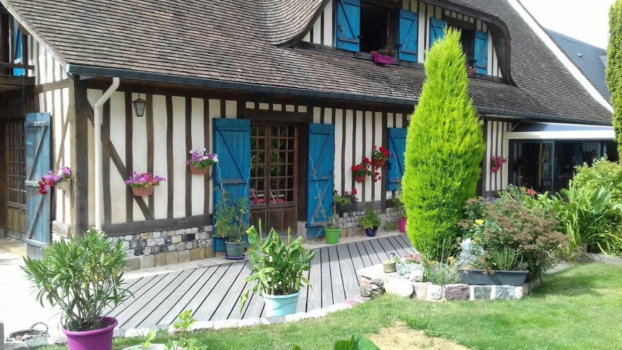 Chez Catherine - Chaumiere Normande Theuville-aux-Maillots Екстериор снимка
